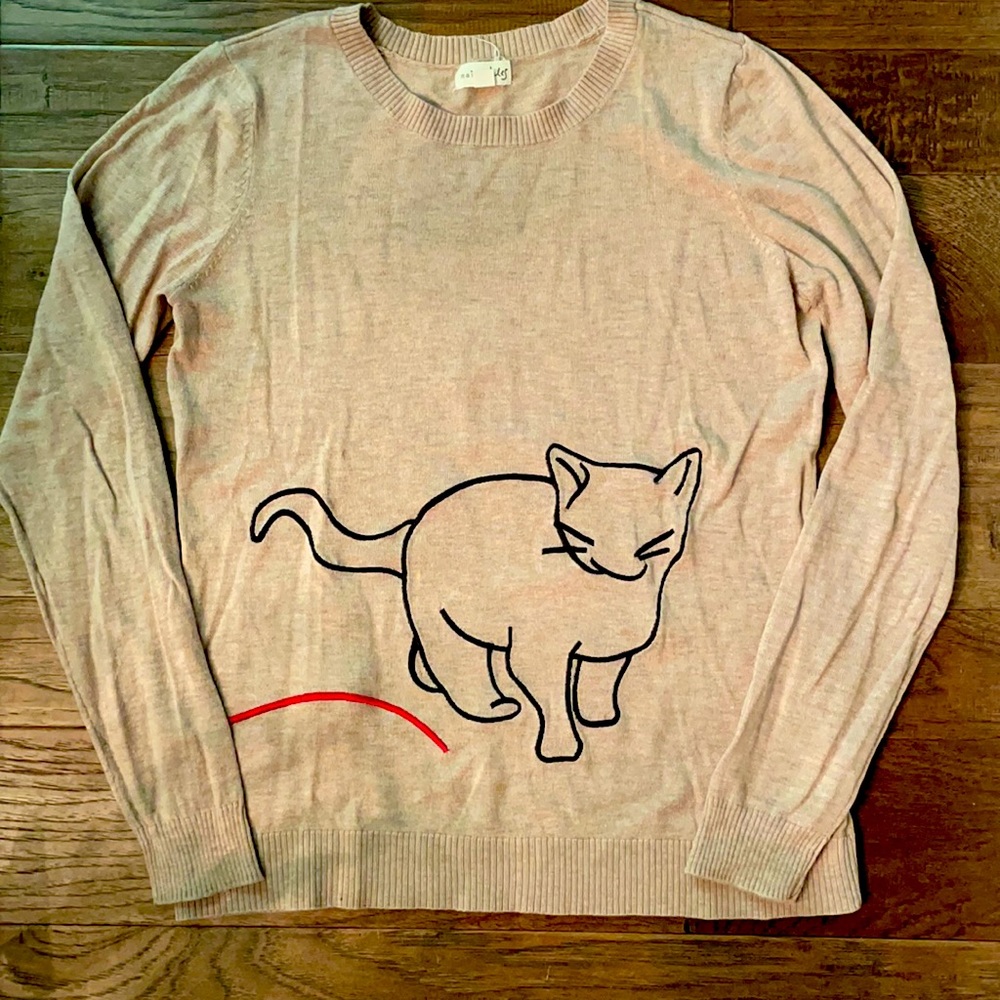 Maison Jules Cat Sweater